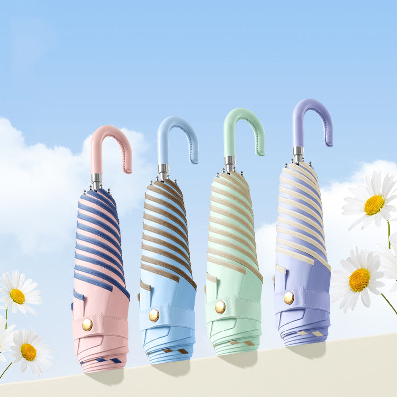 花びらフォルム 完全遮光 晴雨兼用折りたたみ日傘