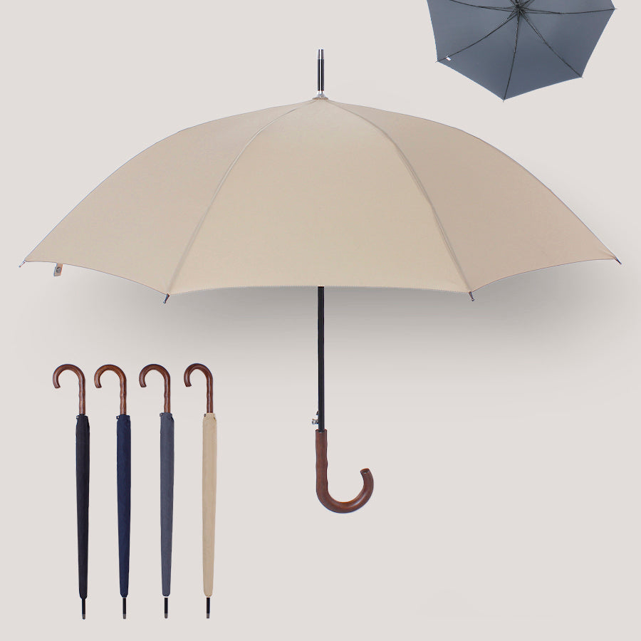 天然木ハンドル 25インチ直線長傘