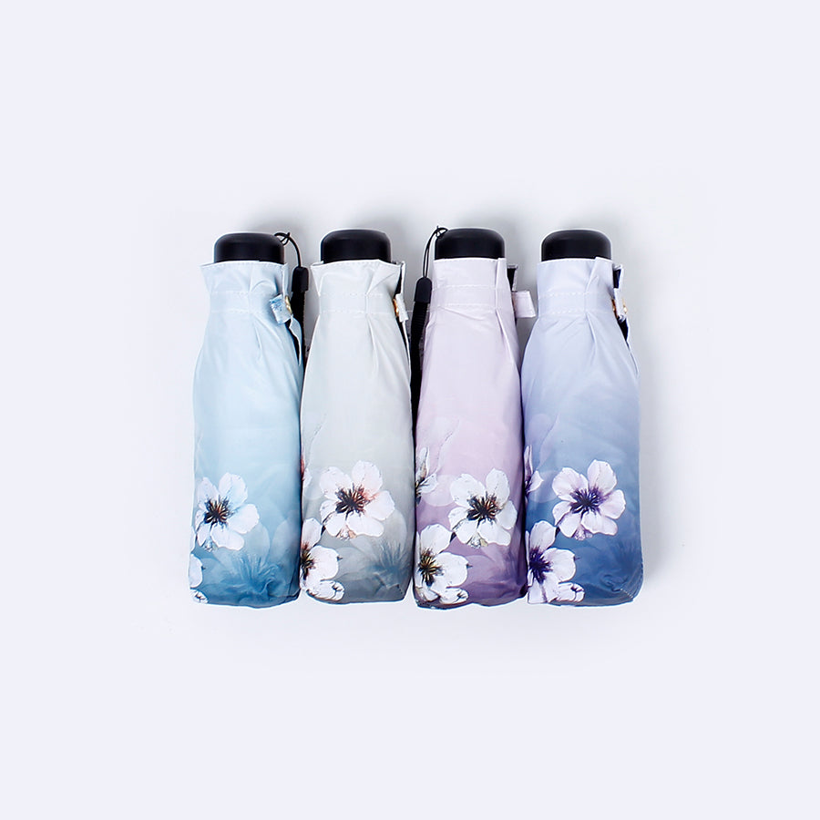 フラワープリント 折りたたみポケット日傘