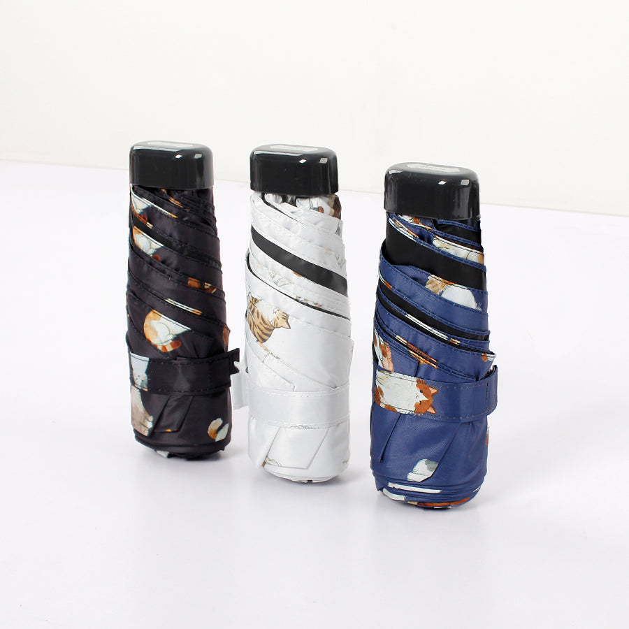 扁平5折り 超軽量UVカット日傘