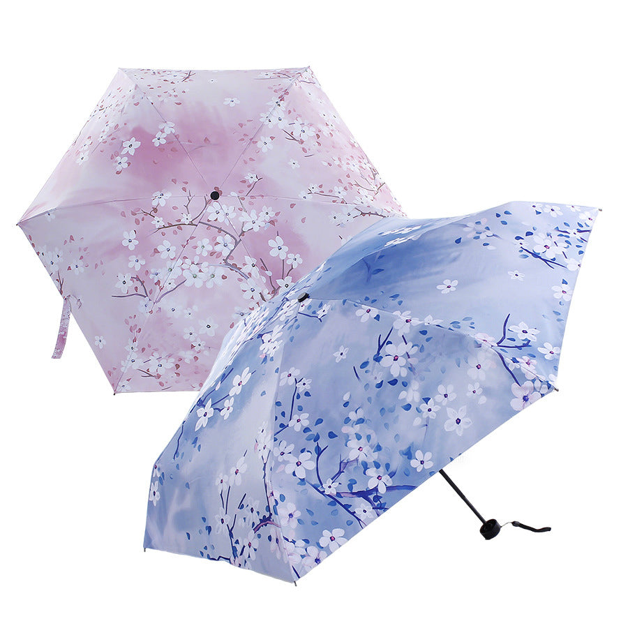 ロマンティック桜柄 折りたたみ日傘