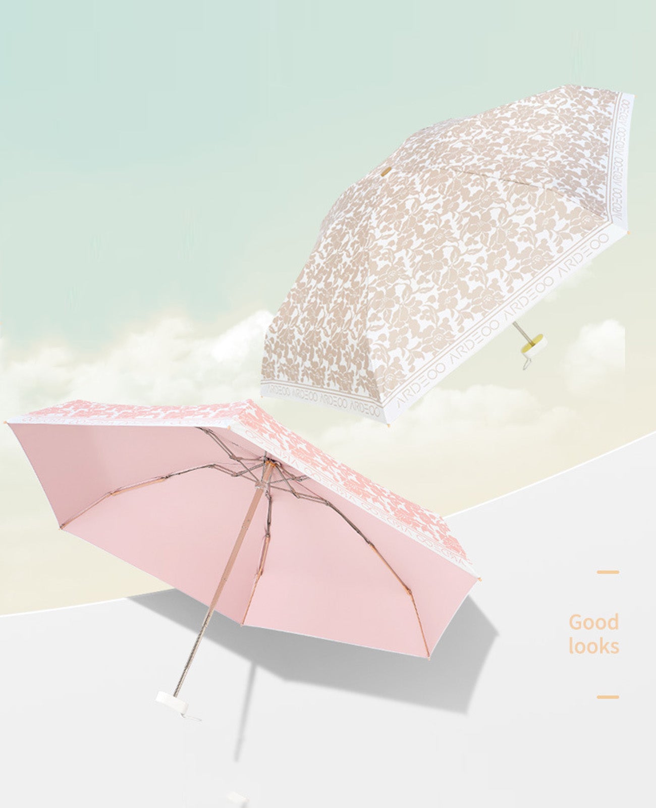 復古 日傘 完全 遮光 折りたたみ 軽量 日傘