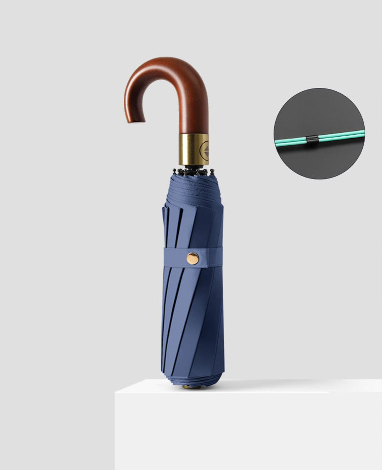 メンズ 日傘 カーブハンドルビジネス傘