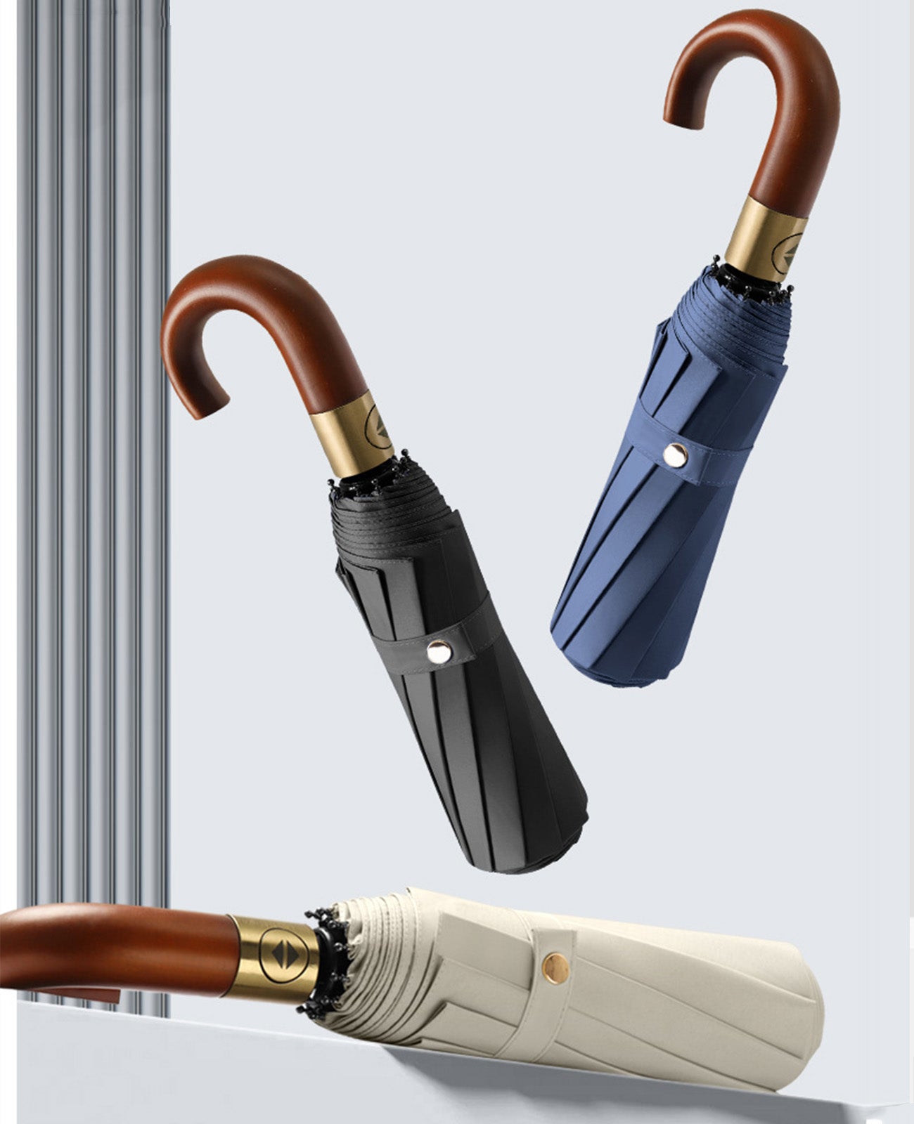 メンズ 日傘 カーブハンドルビジネス傘 | Kumokasa