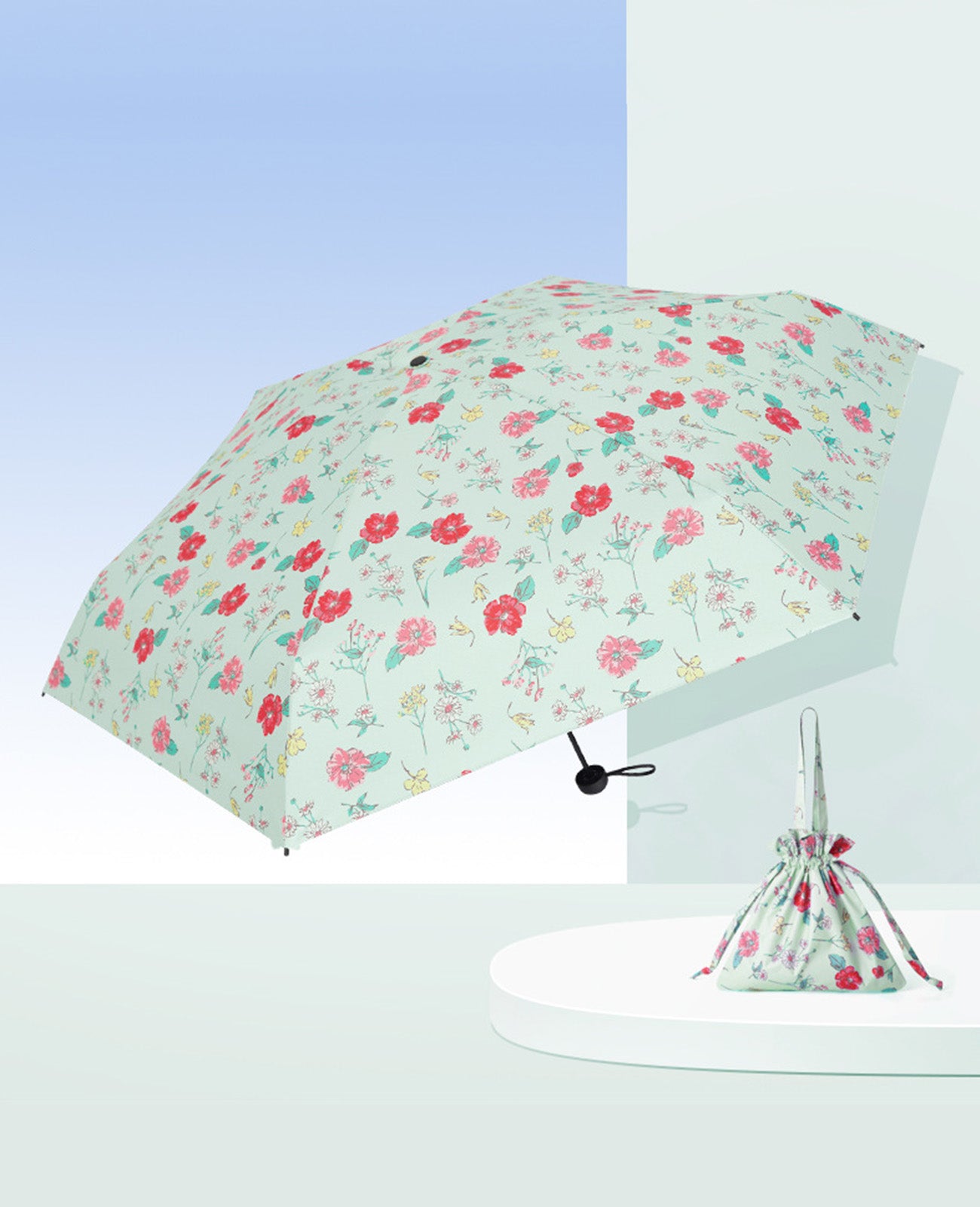 折りたたみ 傘 レディース 完全 遮光 日傘 花 傘