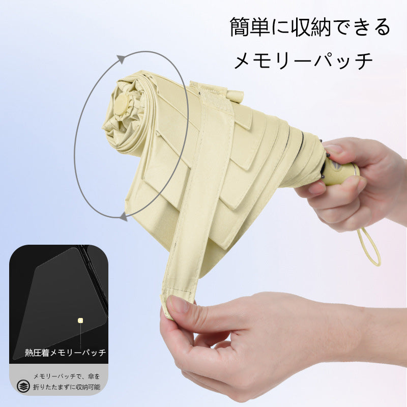 形状記憶自動開閉折りたたみ日傘 晴雨兼用傘男女兼用