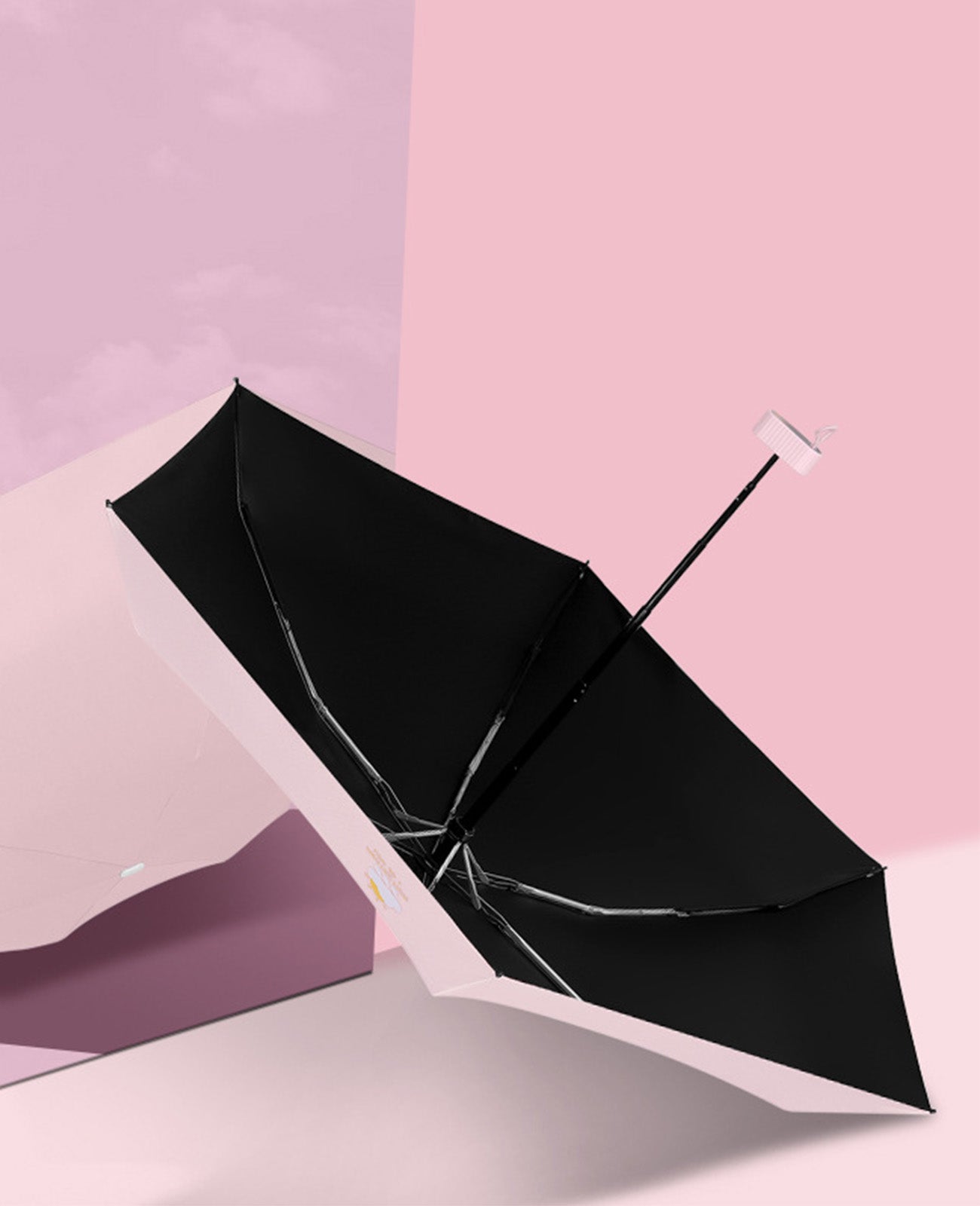 超軽量ミニ折りたたみ 日傘 完全 遮光