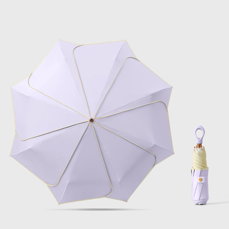 花びらフォルム 完全遮光 晴雨兼用折りたたみ日傘