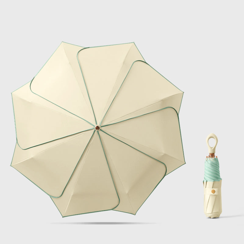 花びらフォルム 完全遮光 晴雨兼用折りたたみ日傘