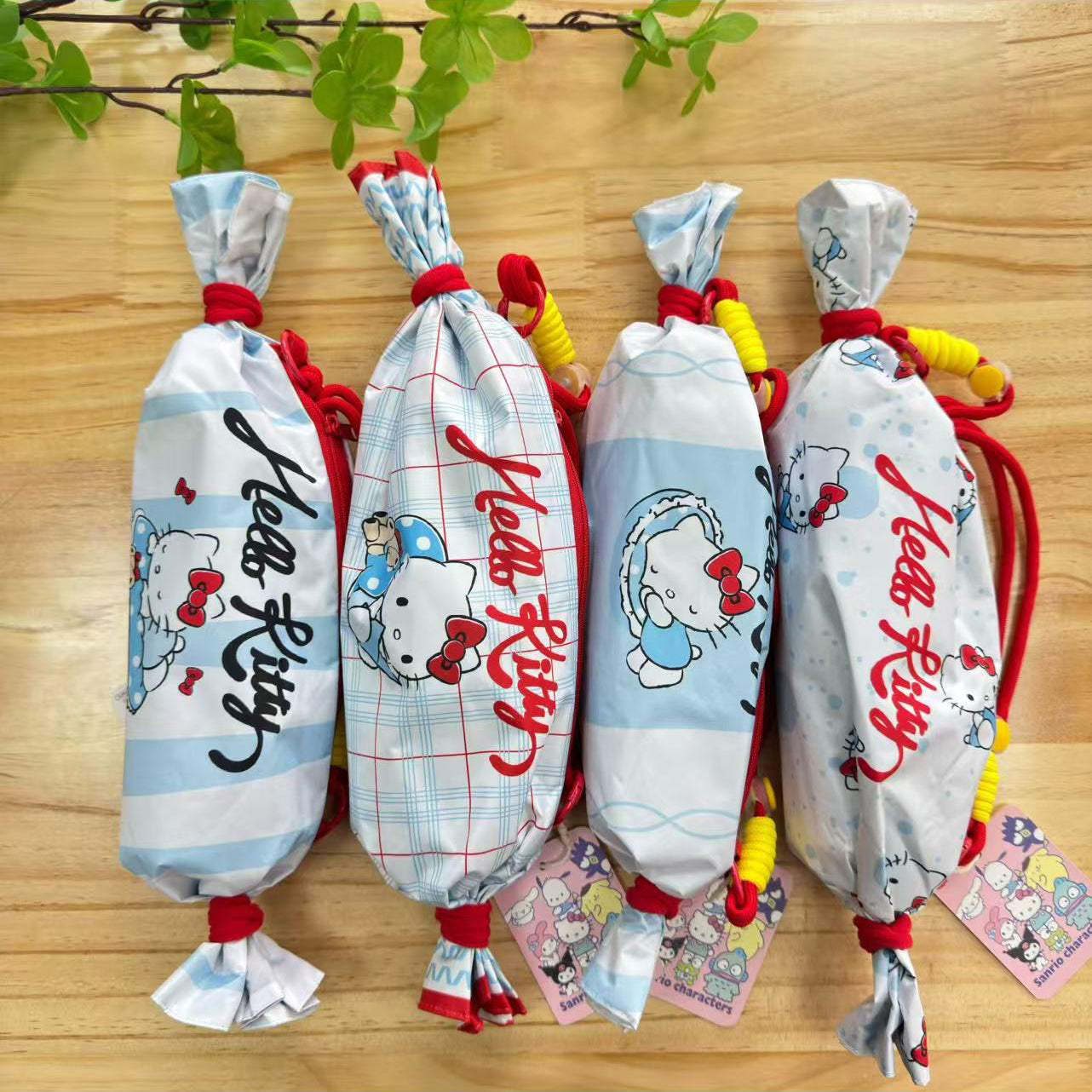 キャンディバッグ付き・五つ折り6本骨 キッズ用晴雨兼用日傘