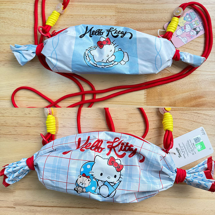 キャンディバッグ付き・五つ折り6本骨 キッズ用晴雨兼用日傘