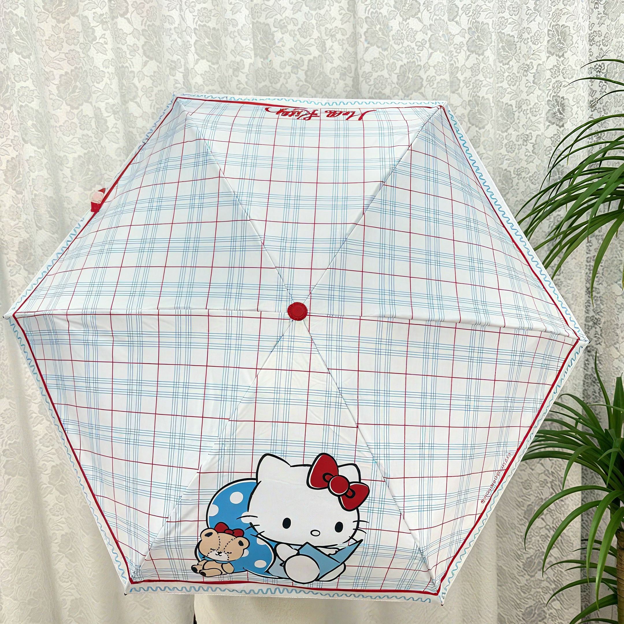 キャンディバッグ付き・五つ折り6本骨 キッズ用晴雨兼用日傘