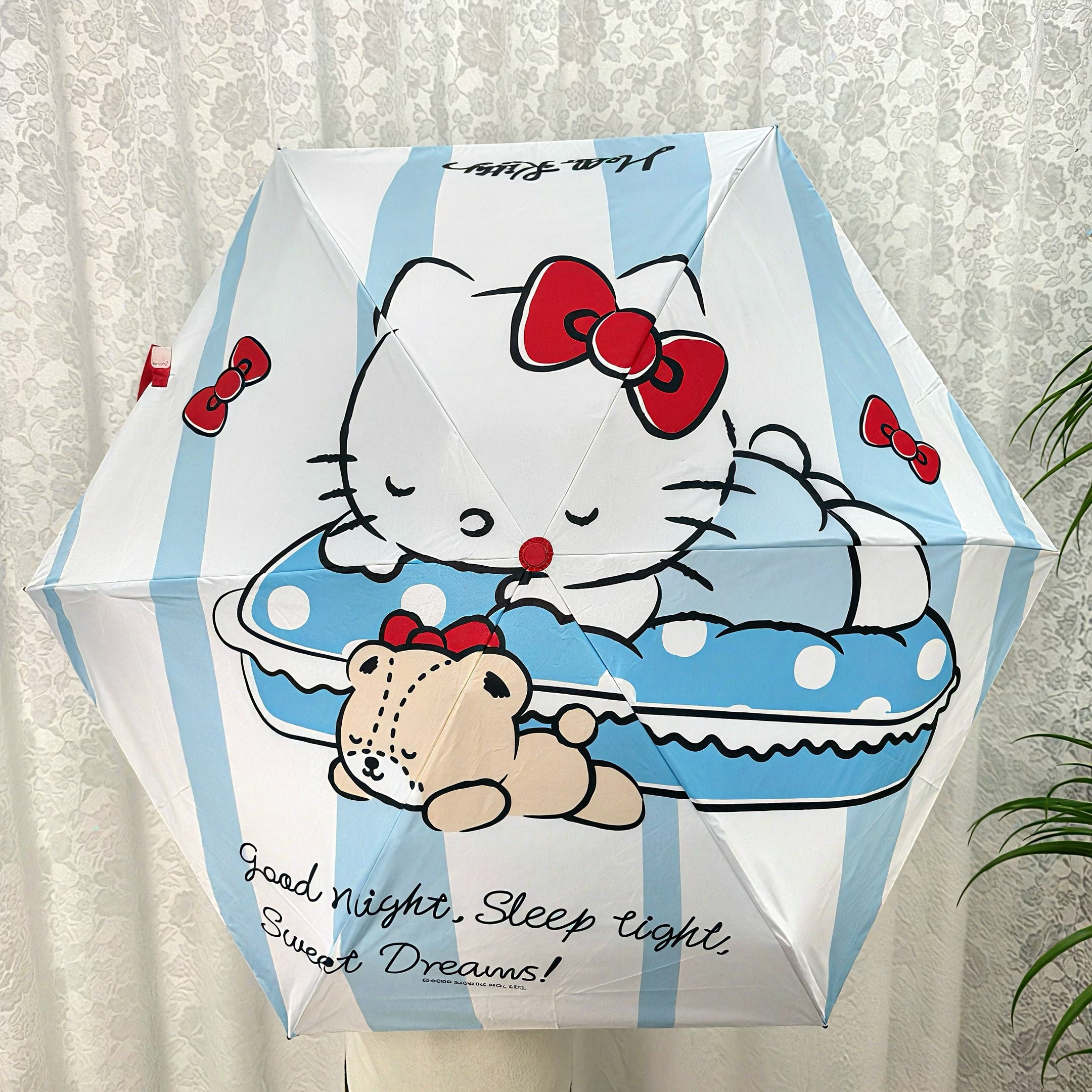 キャンディバッグ付き・五つ折り6本骨 キッズ用晴雨兼用日傘