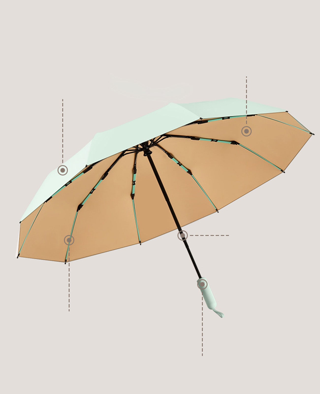日傘 内側 黒 外側 白 日傘 100 uv カット | Kumokasa