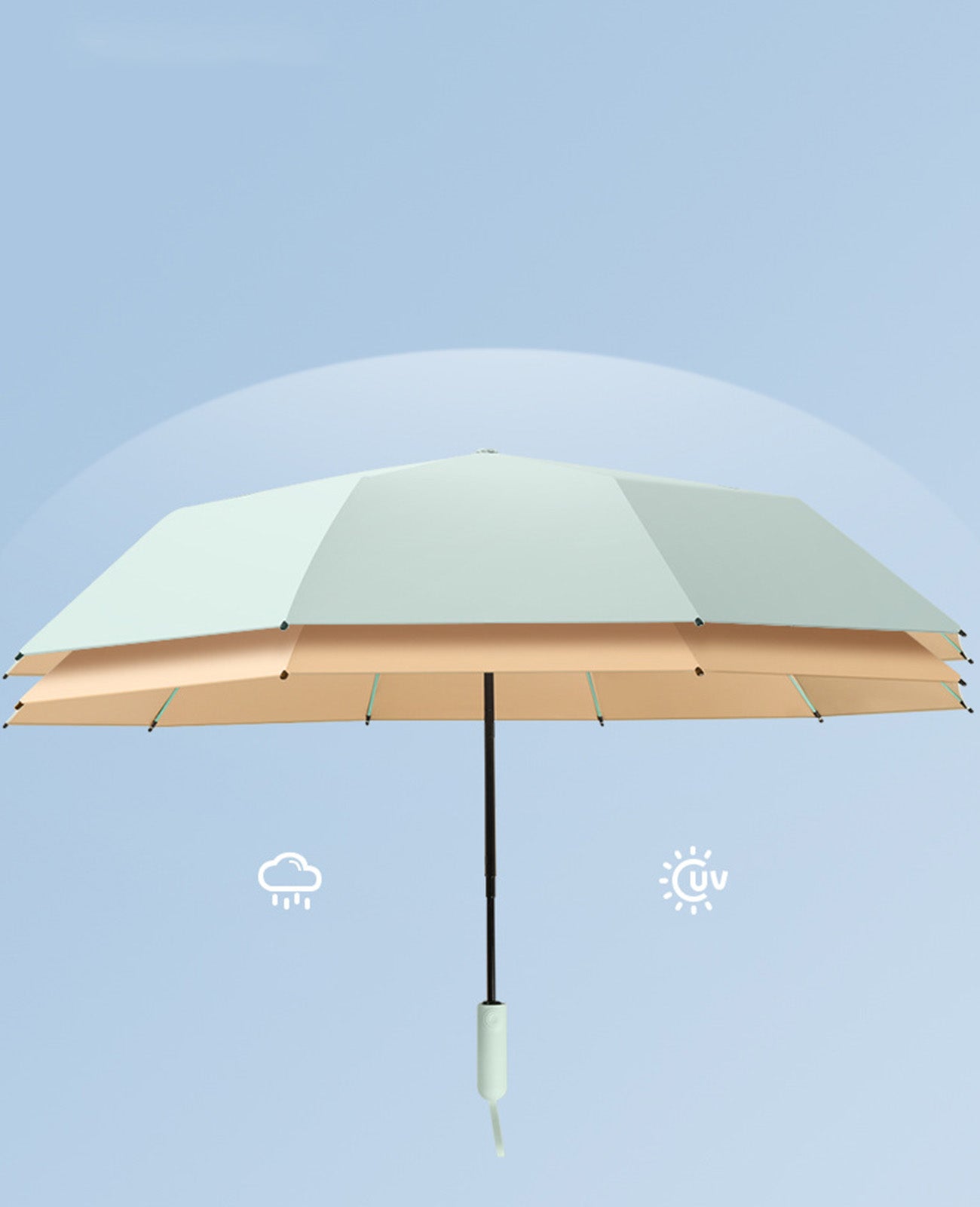 日傘 内側 黒 外側 白 日傘 100 uv カット | Kumokasa