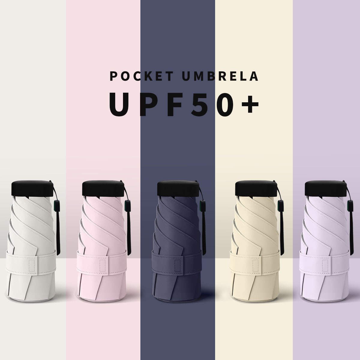 140g超軽量カーボン日傘｜五つ折りカプセル傘・UPF50+紫外線対策
