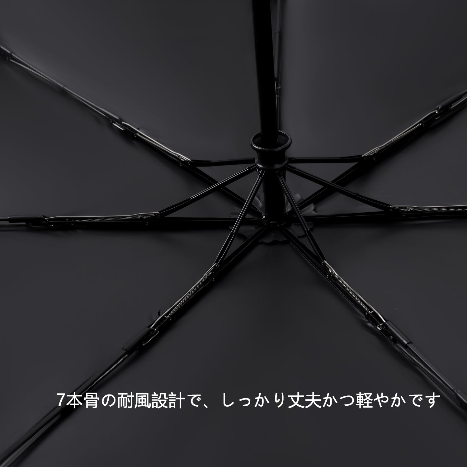 軽量ワイド 自動開閉折りたたみ傘｜7本骨耐風・30D生地