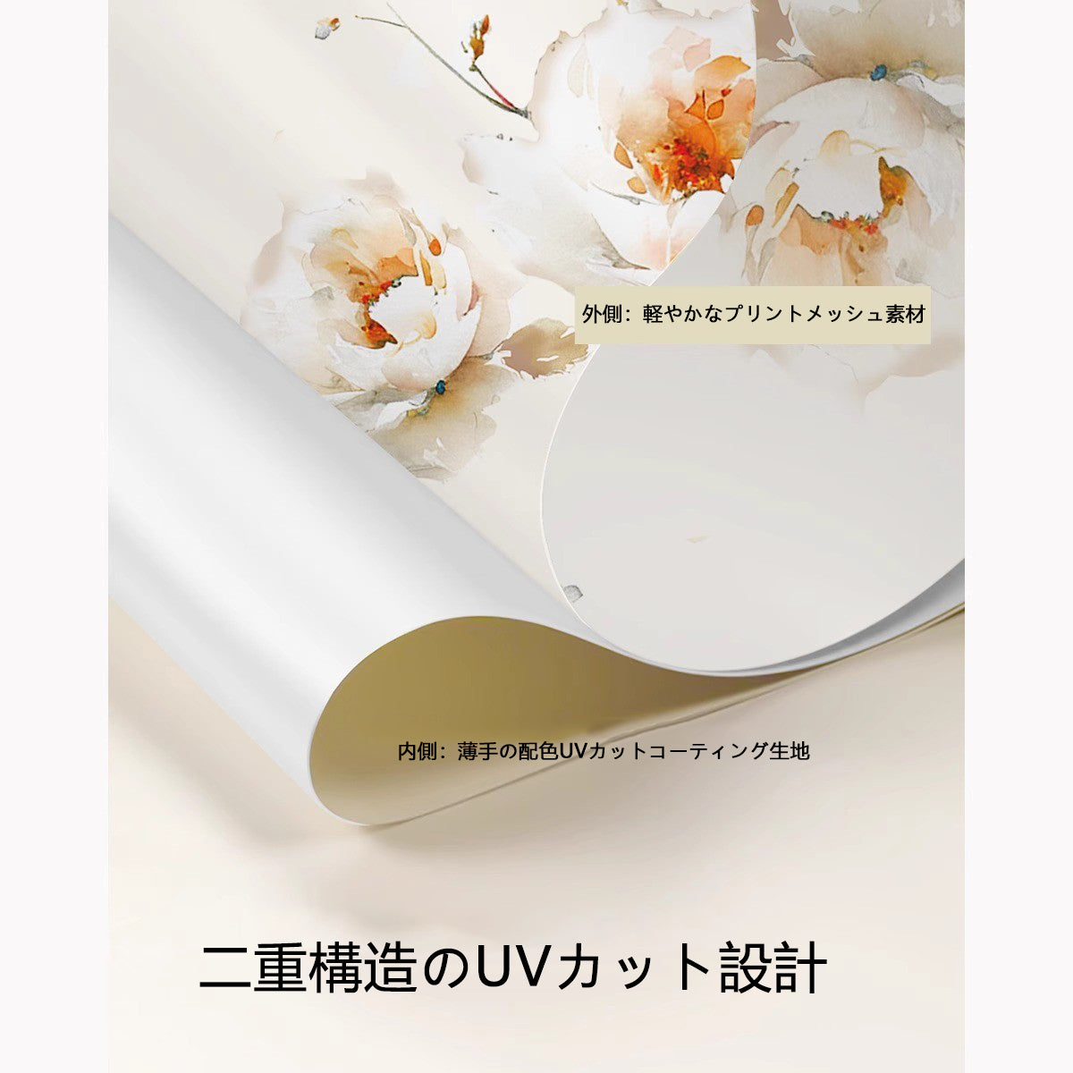 メッシュレイヤー 超軽量ポケット日傘｜完全遮光・コンパクト折りたたみ傘