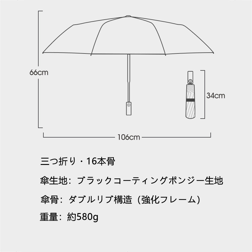 自動 開閉 折り畳み 日傘 男性
