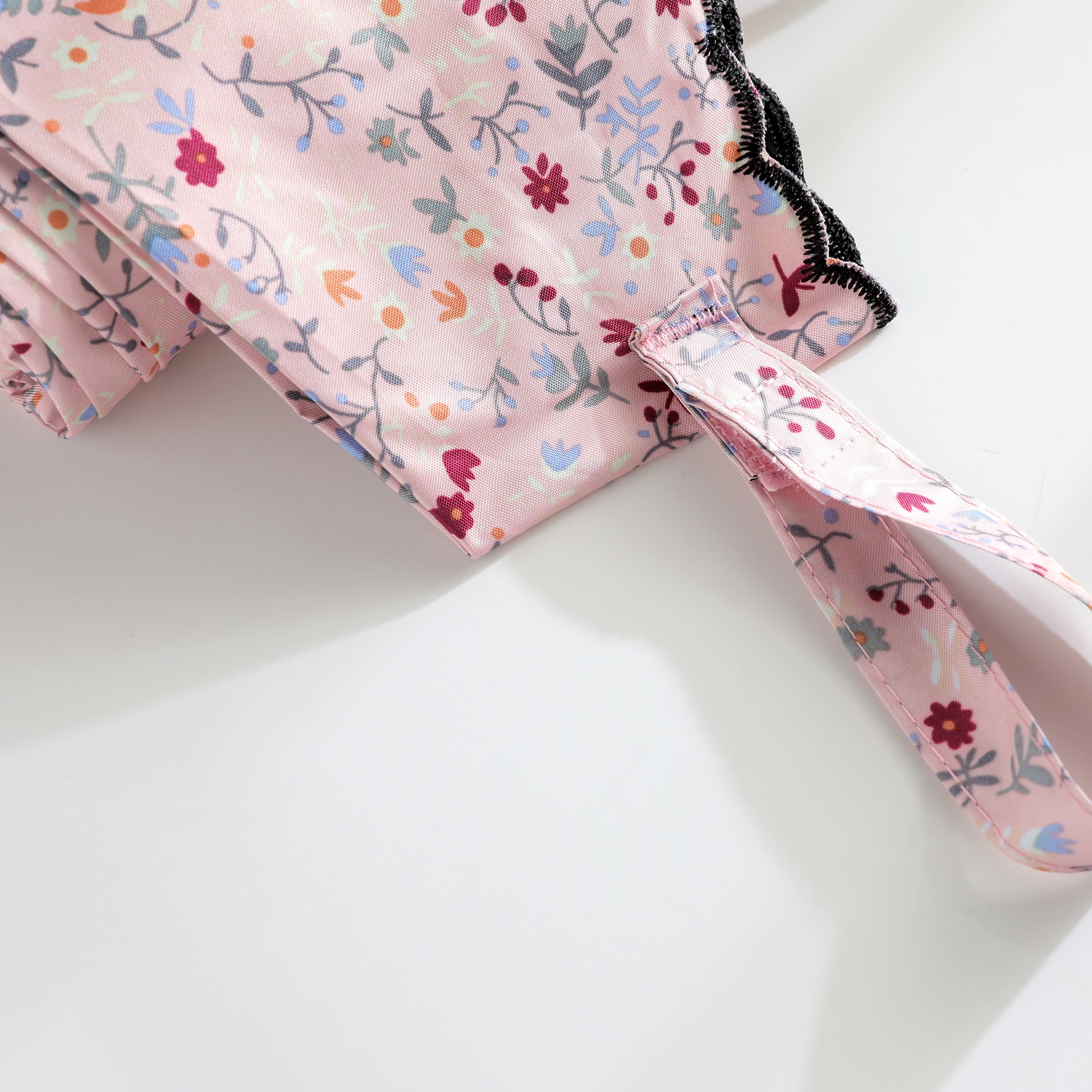 刺繍入り軽量日傘 5段折りたたみ傘 花 柄 | Kumokasa