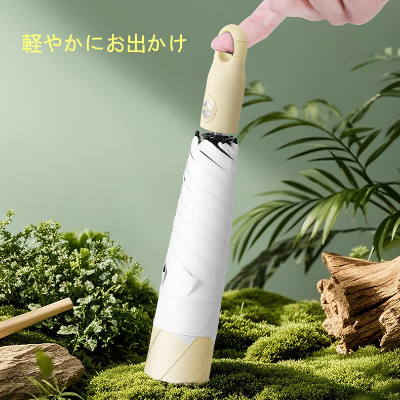 形状記憶・超軽量 三つ折り日傘｜6本骨・自動開閉・逆戻り防止モデル