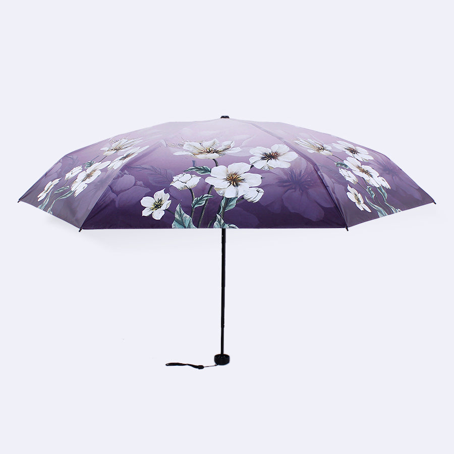 フラワープリント 折りたたみポケット日傘