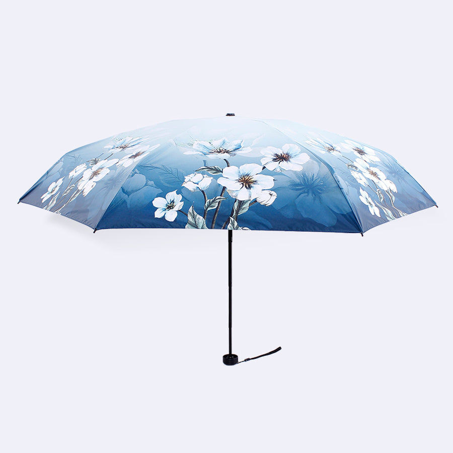 フラワープリント 折りたたみポケット日傘