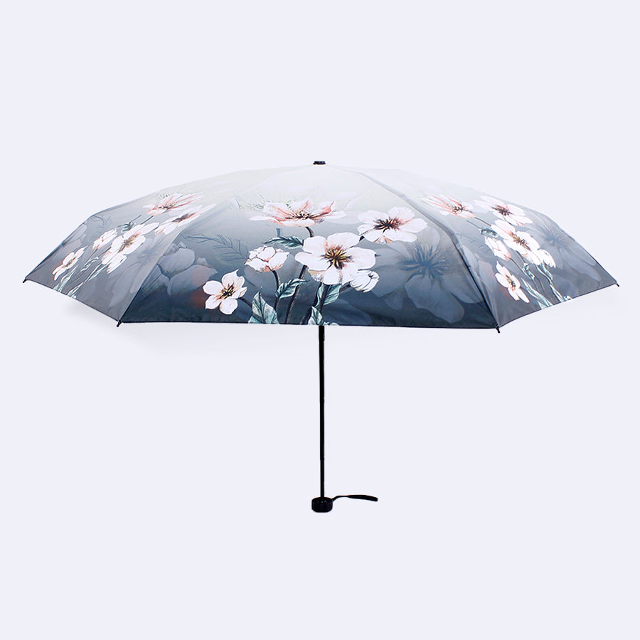 フラワープリント 折りたたみポケット日傘
