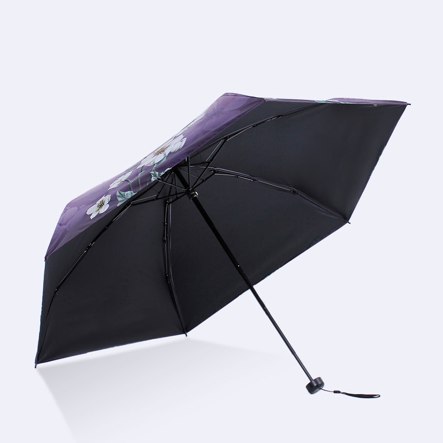 フラワープリント 折りたたみポケット日傘