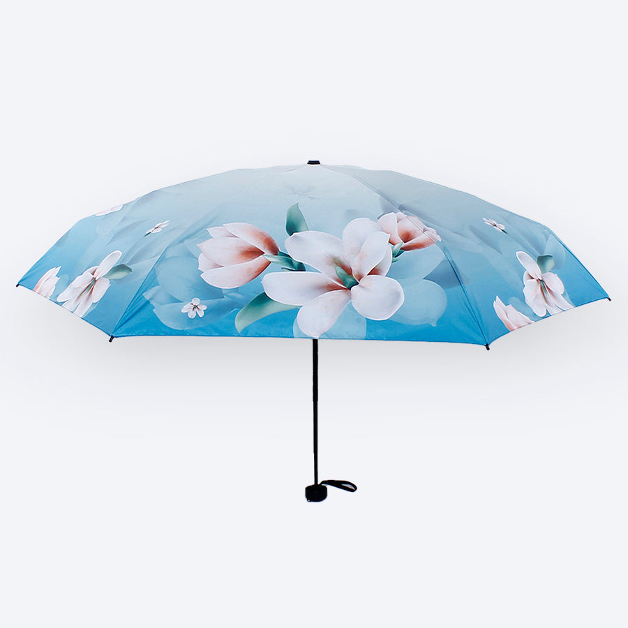 フラワープリント 折りたたみポケット日傘