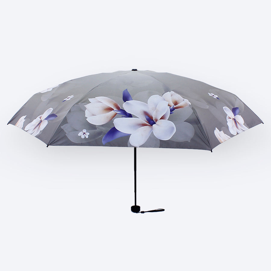 フラワープリント 折りたたみポケット日傘