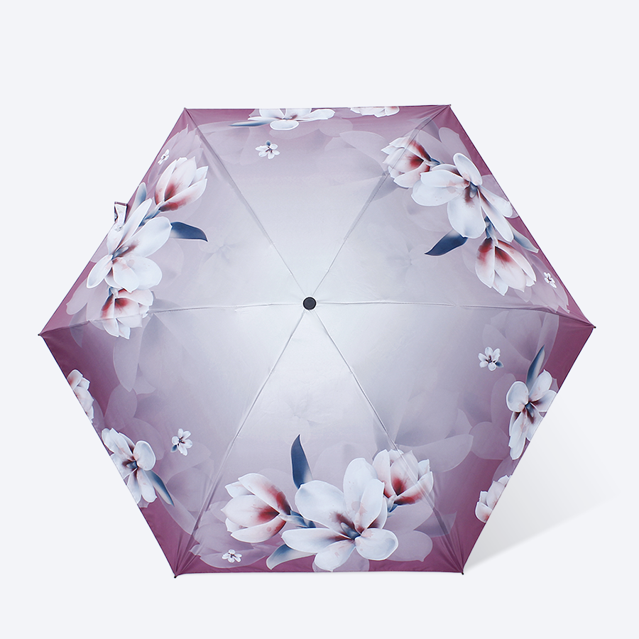 フラワープリント 折りたたみポケット日傘