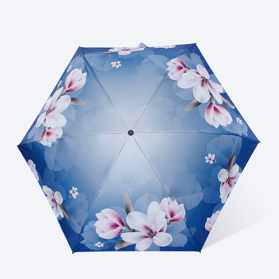 フラワープリント 折りたたみポケット日傘