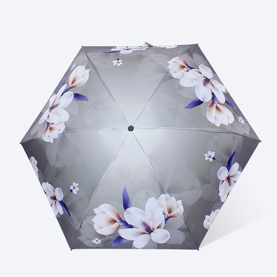 フラワープリント 折りたたみポケット日傘