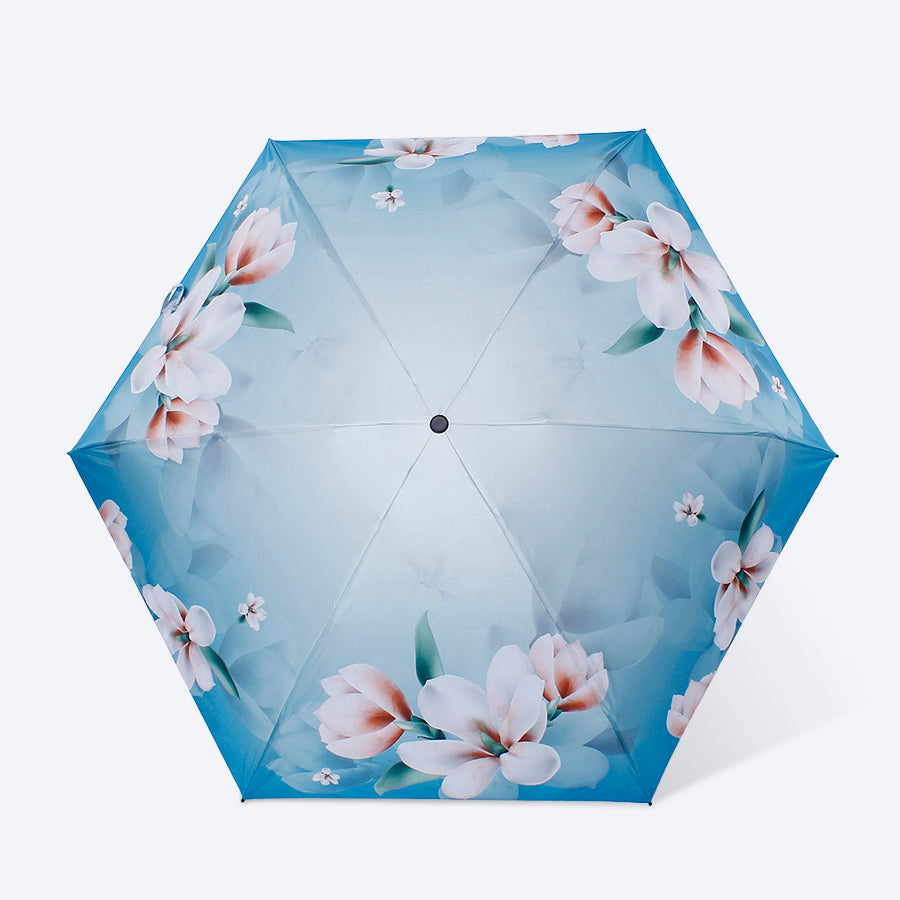 フラワープリント 折りたたみポケット日傘