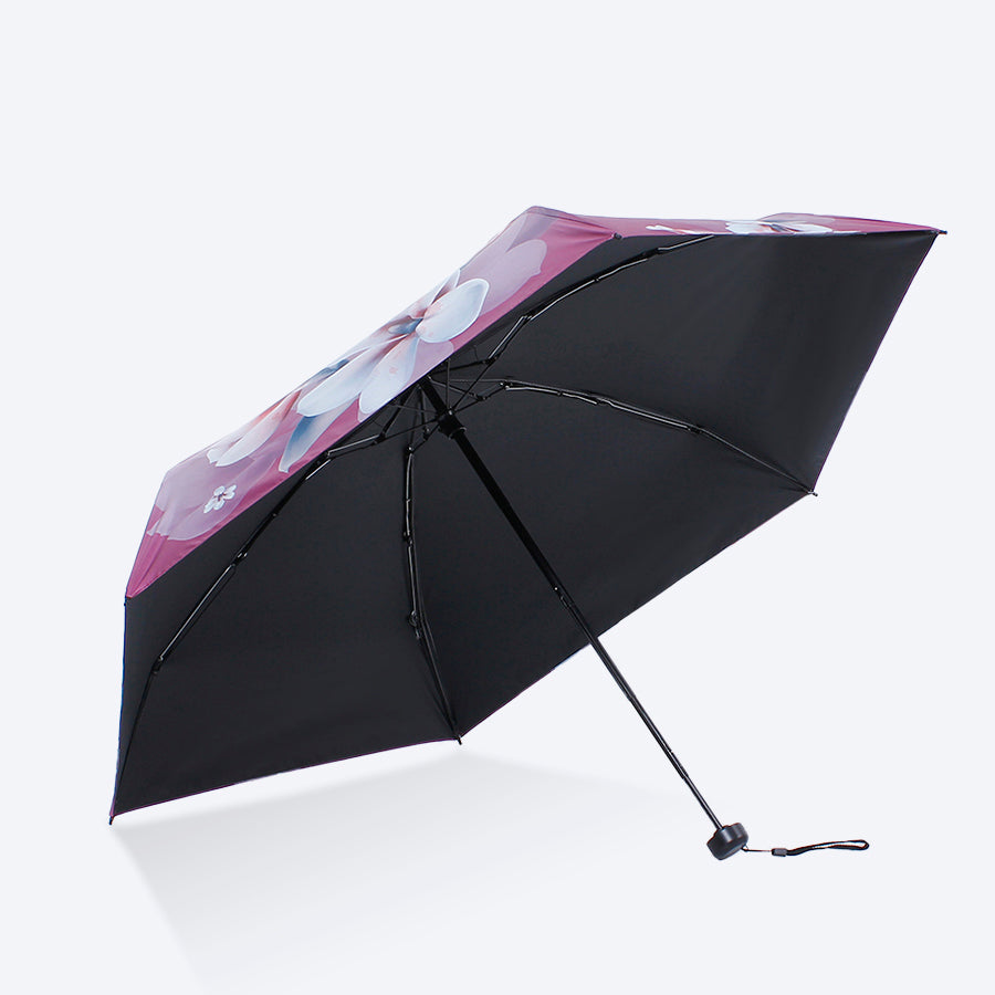 フラワープリント 折りたたみポケット日傘