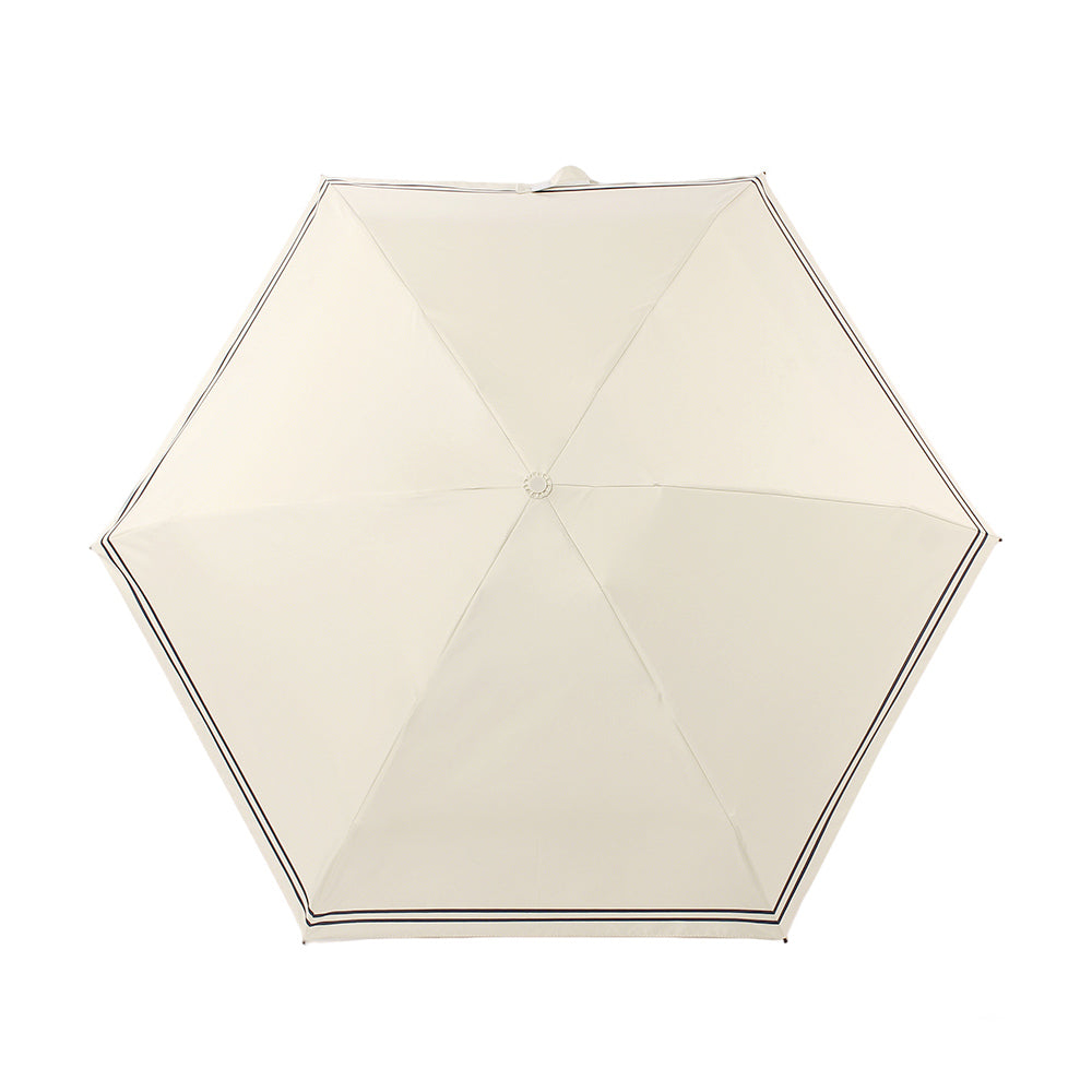 ストライプ柄 5つ折り耐風日傘