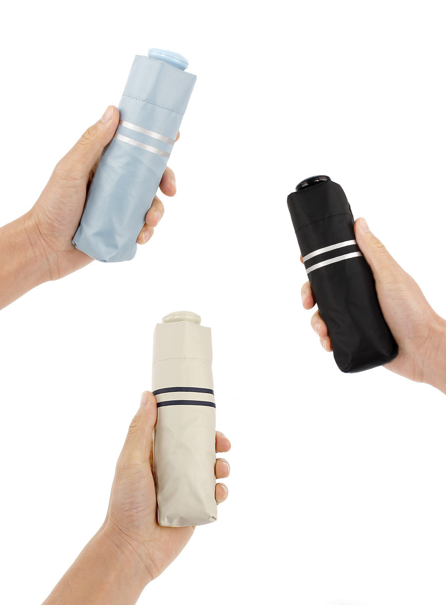 ストライプ柄 5つ折り耐風日傘