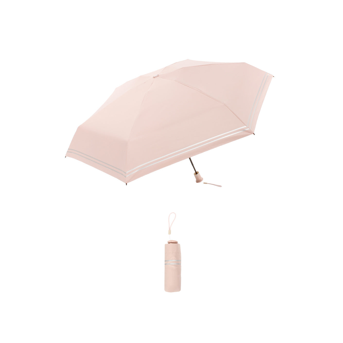 ストライプ柄 5つ折り耐風日傘