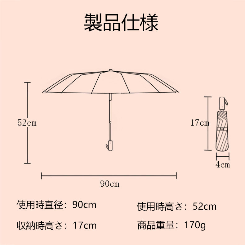 ロマンティック桜柄 折りたたみ日傘