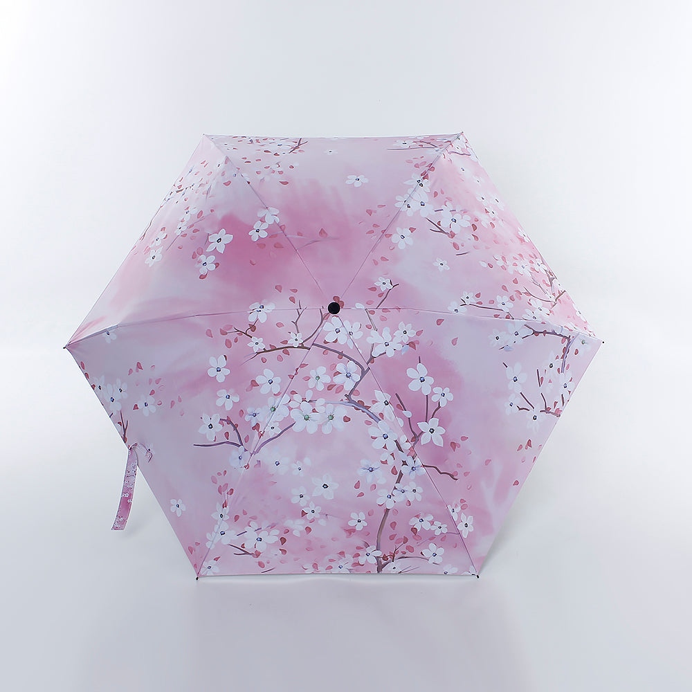 ロマンティック桜柄 折りたたみ日傘