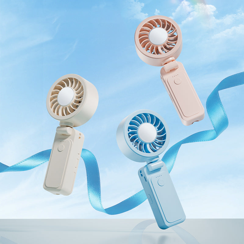 USB充電式 多機能クリップファン 折りたたみ対応・傘取り付け可