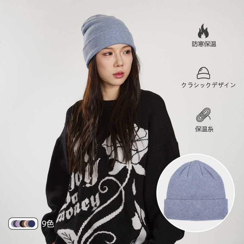 秋冬レディースカシミヤ混ニット帽