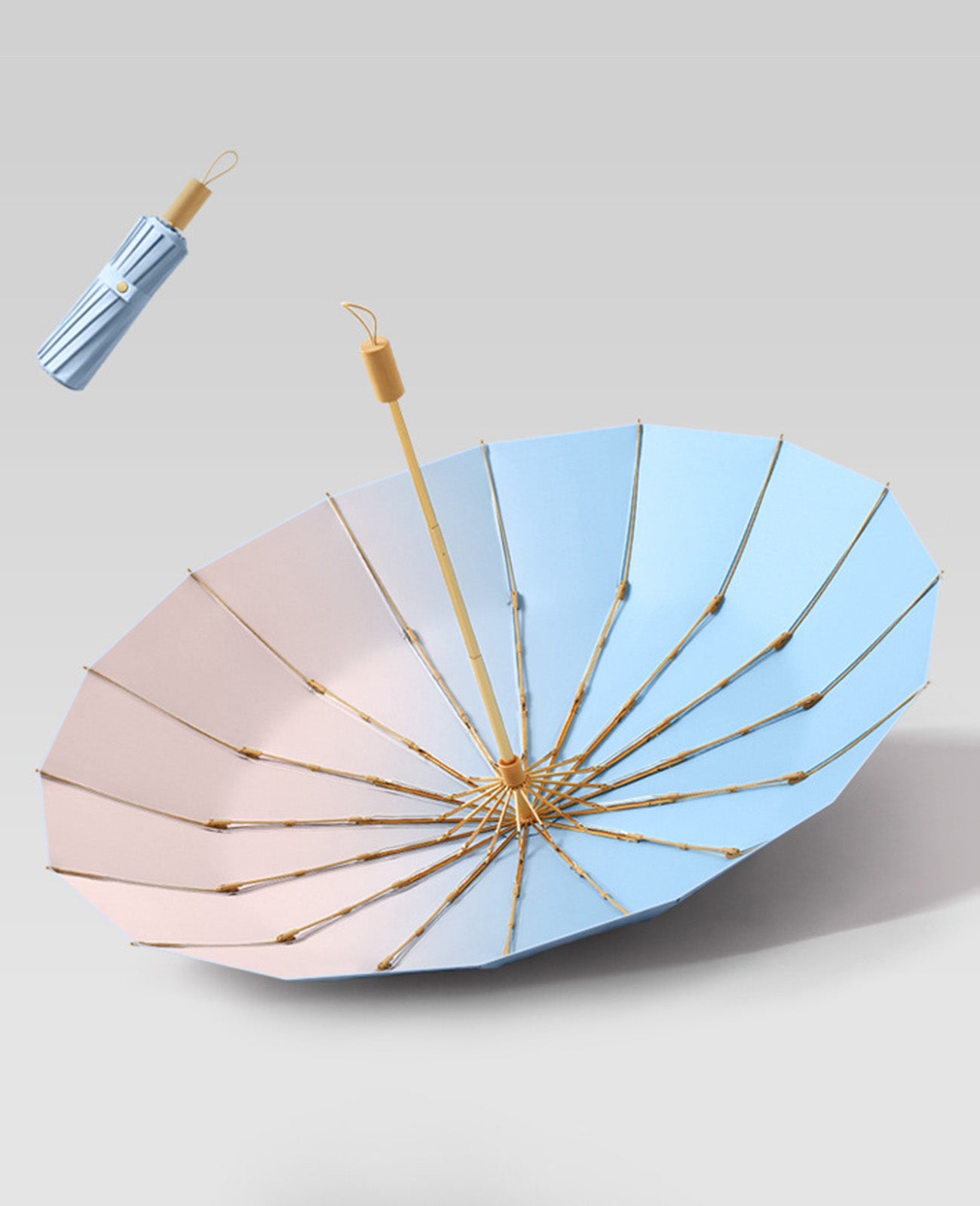 完全 遮光 折りたたみ 日傘 マイナス 18 度 | Kumokasa