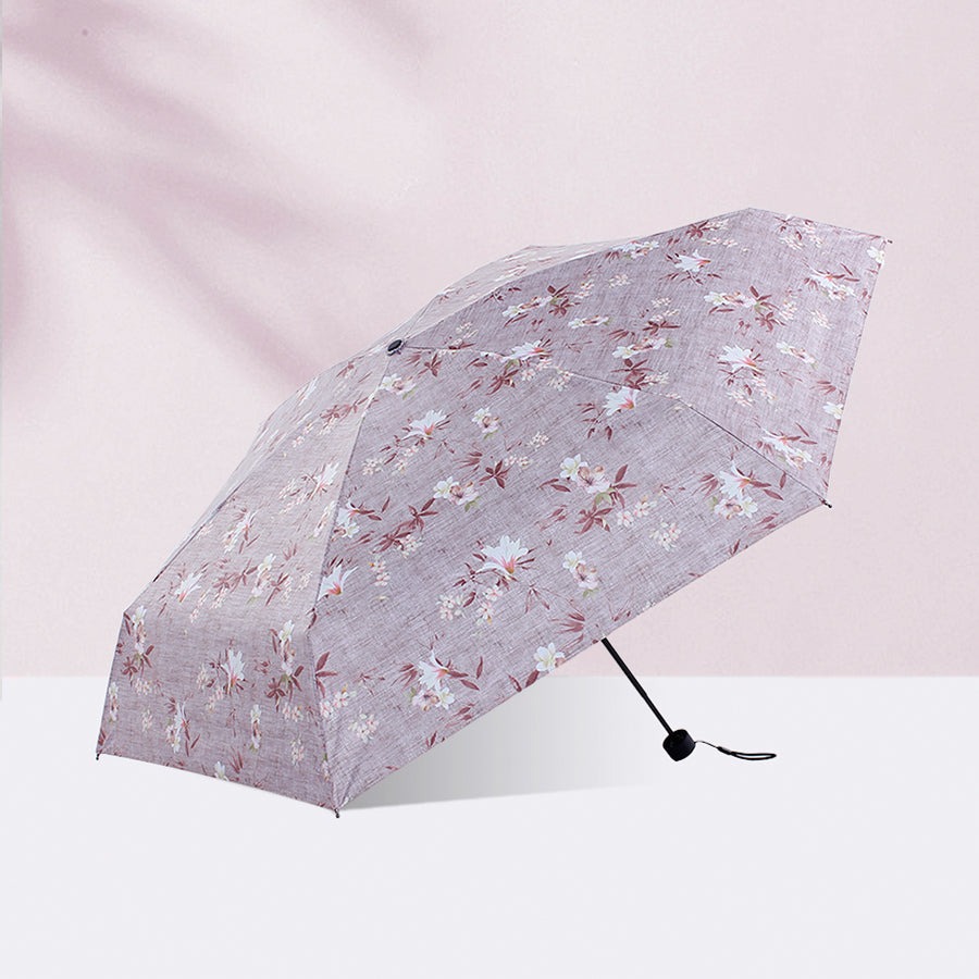 五折りミニ超軽量日傘 180g 晴雨兼用 携帯便利