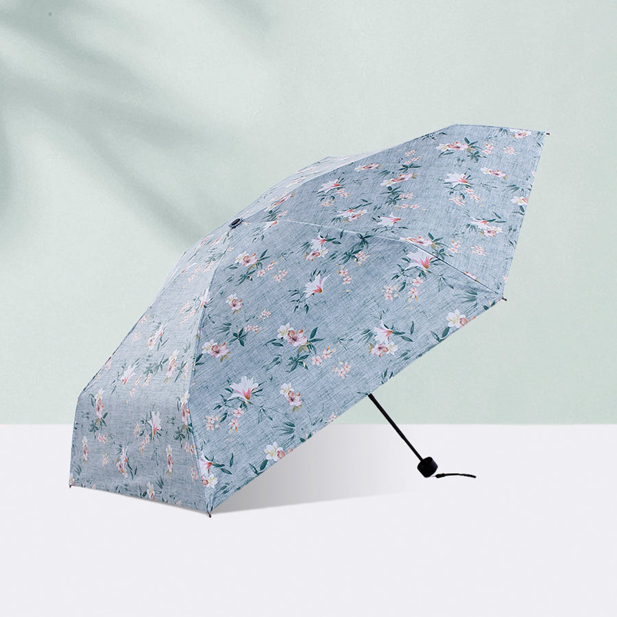 五折りミニ超軽量日傘 180g 晴雨兼用 携帯便利
