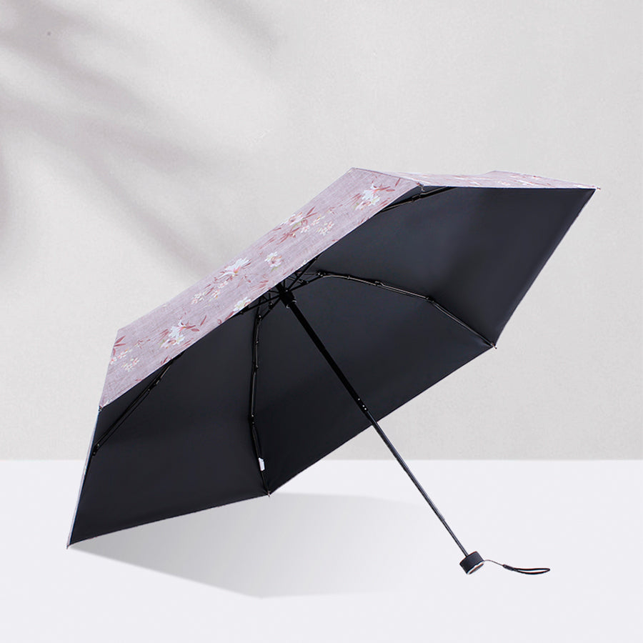 五折りミニ超軽量日傘 180g 晴雨兼用 携帯便利