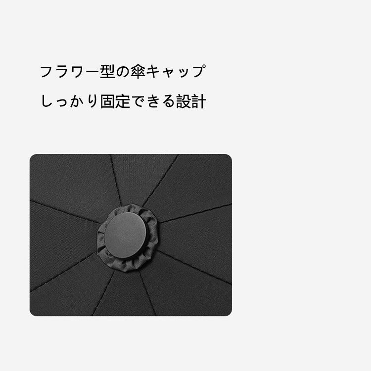 形状記憶シート搭載 メンズ折りたたみ日傘｜8本骨・耐風ビジネスモデル