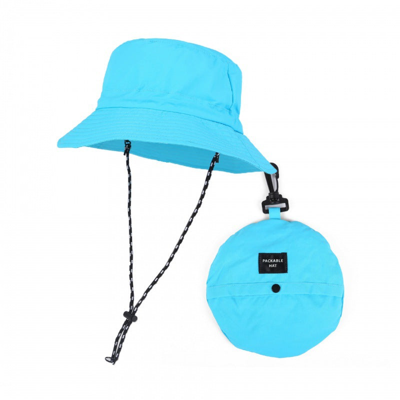 アウトドア用UVカット折りたたみバケットハット 登山・キャンプ用
