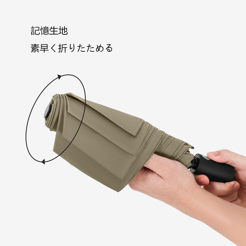 形状記憶 軽量折りたたみ傘 自動開閉式 晴雨兼用